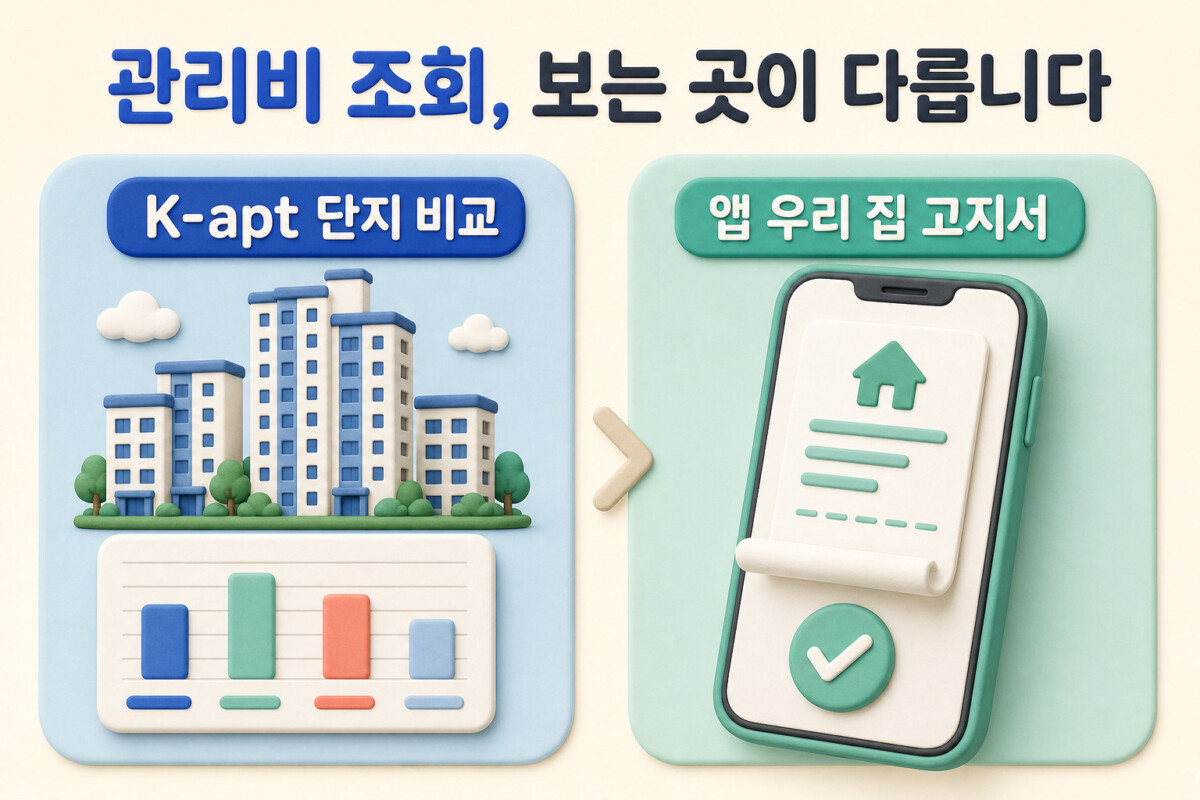 K-apt 단지 관리비 비교와 관리비 앱 세대별 고지서 조회 차이