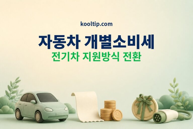 자동차 개별소비세, 전기차 2027년 지원 전환 총정리