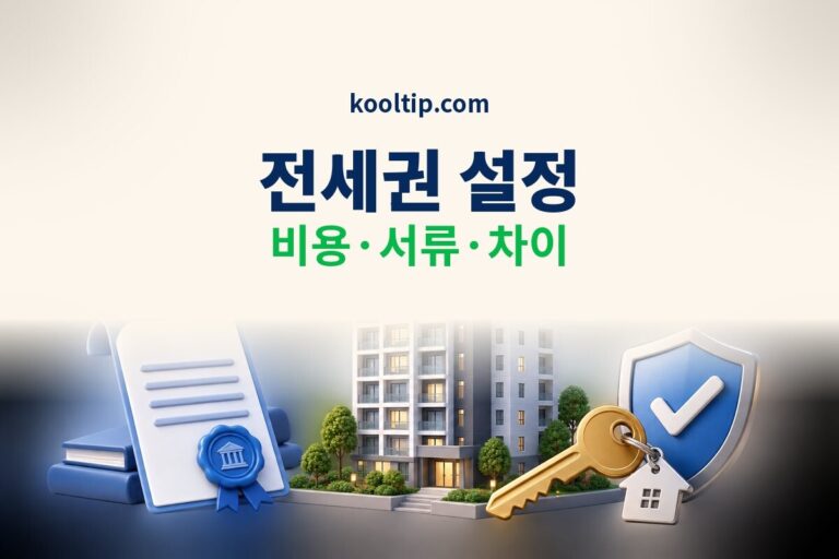 전세권 설정 비용 서류 확정일자 차이 안내 썸네일
