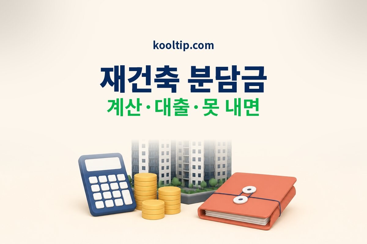 재건축 추가분담금 안내 이미지