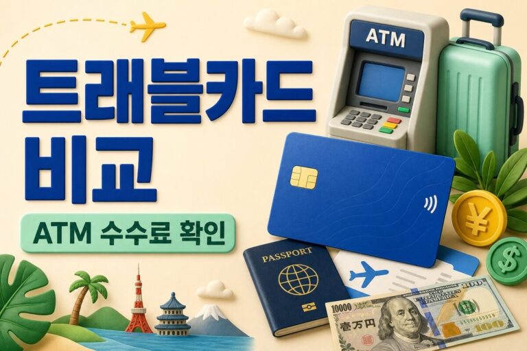 트래블카드 환전과 ATM 수수료 비교 이미지