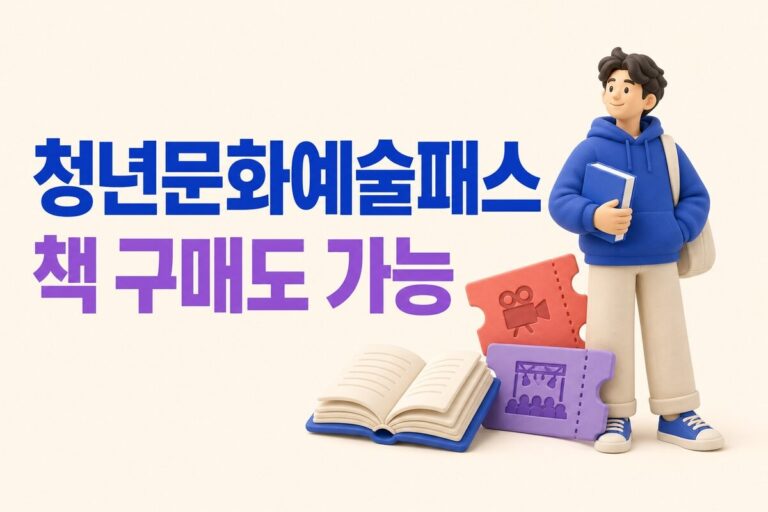 청년문화예술패스 책 구매 추가 발급 안내 이미지