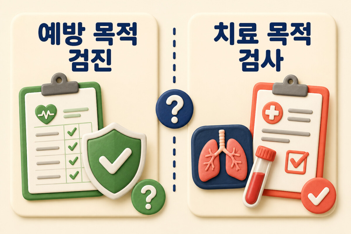 예방 목적 건강검진과 치료 목적 검사를 나누어 보는 건강검진 실비 비교