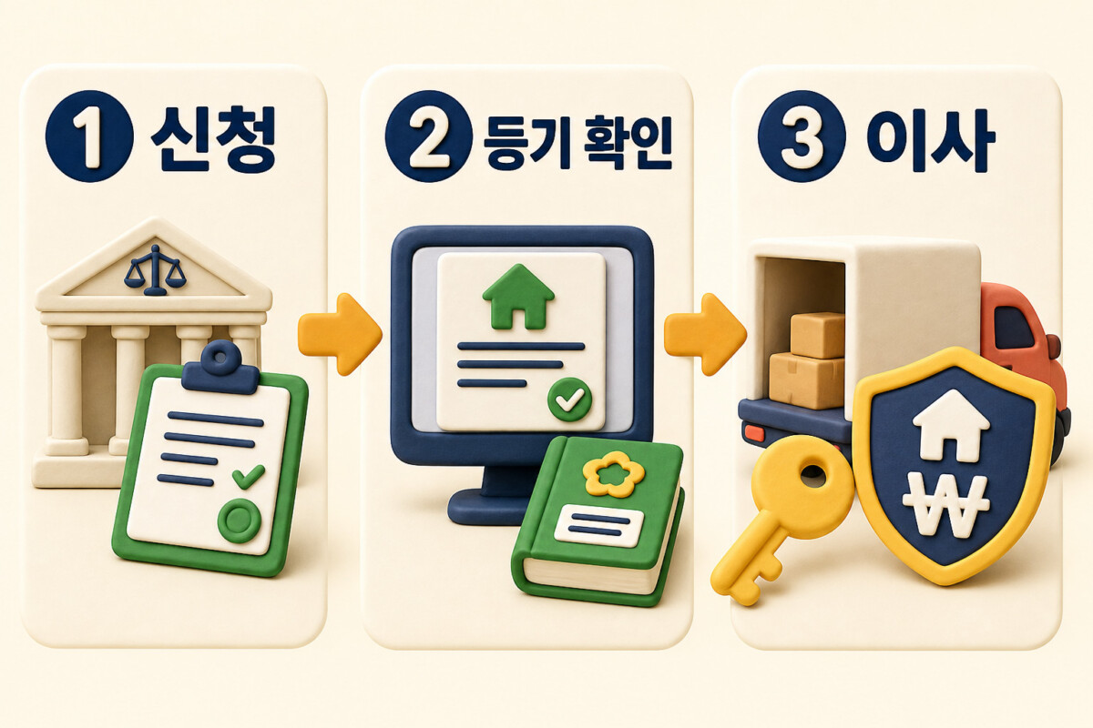 임차권등기명령 신청 등기 완료 확인 이사 순서 3단계