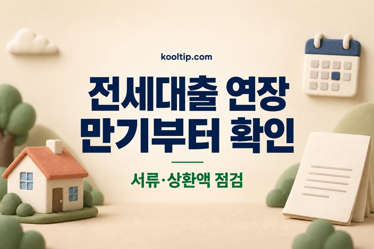 전세대출 연장 만기부터 확인, 서류·상환액 점검 문구와 집·달력·계약서