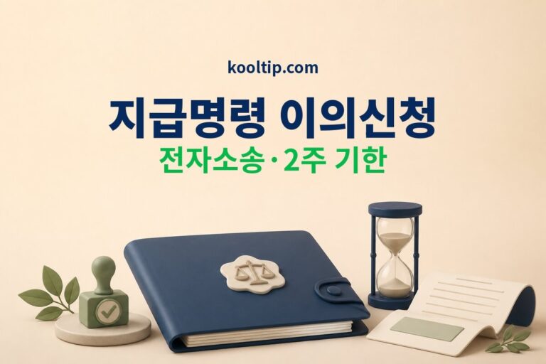 지급명령 이의신청 방법, 전자소송·2주 안에 해야 할 일