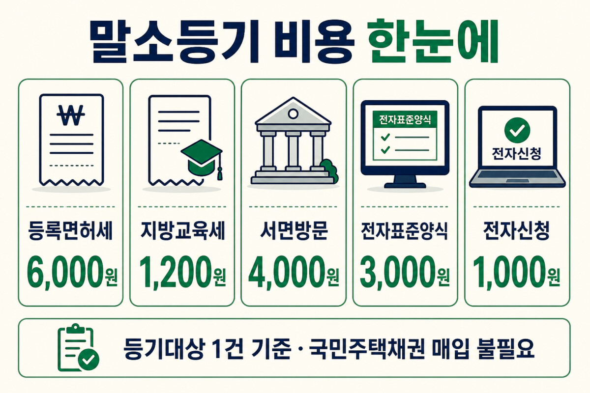 근저당권 말소 등록면허세 지방교육세 서면 전자표준양식 전자신청 수수료 인포그래픽